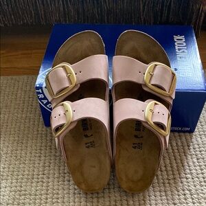 Birkenstock Arizona Big Buckle Sandals - Soft Pink, Sz 41